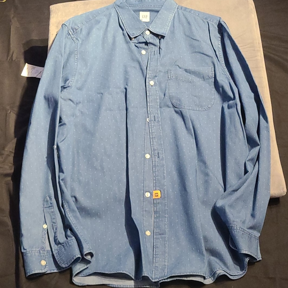 Blue chambray button down